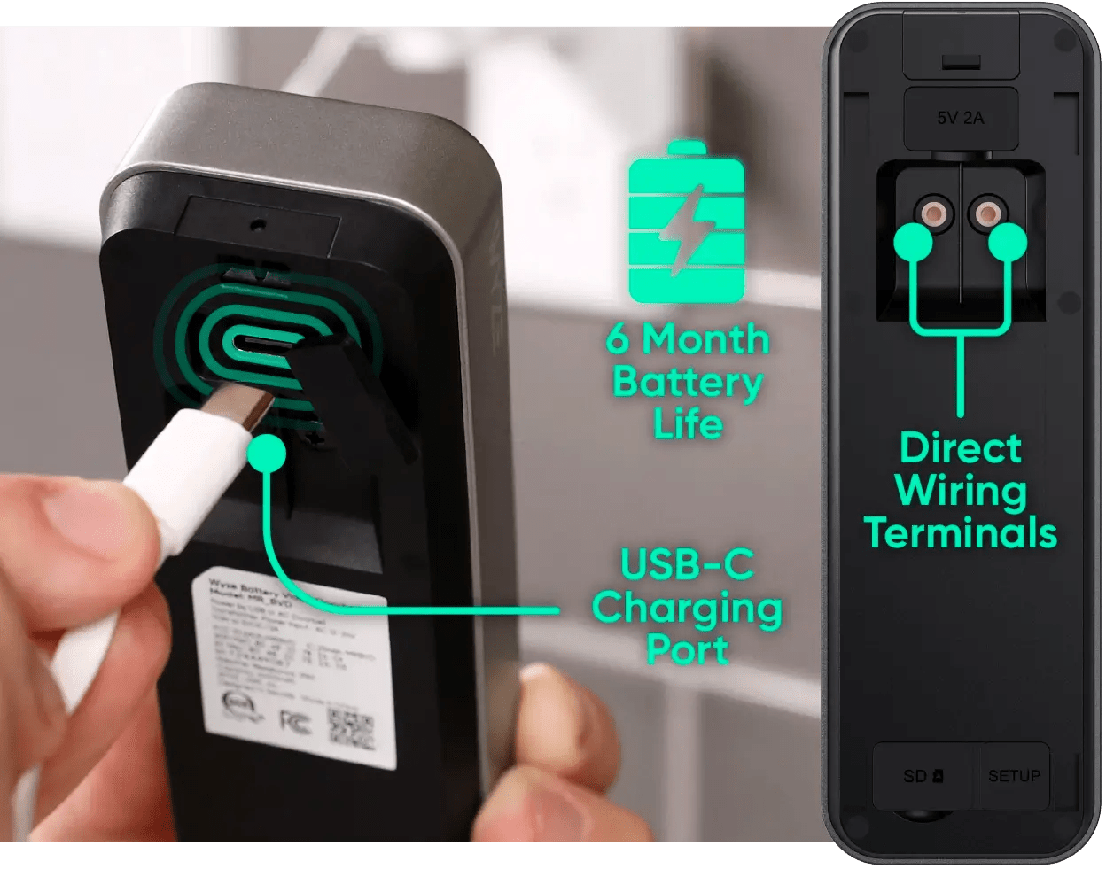 Battery Video Doorbell + Palm Lock - Image 13
